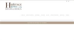 Desktop Screenshot of heritagehomedecor.com