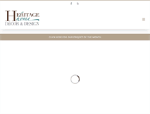 Tablet Screenshot of heritagehomedecor.com